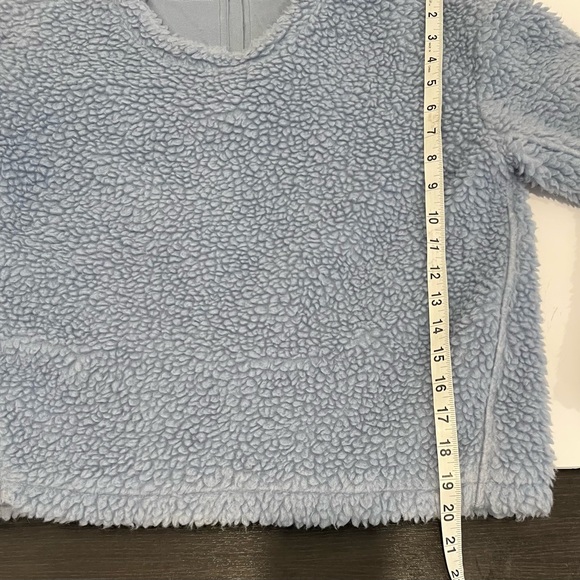 Lululemon Wool Whenever Crew Blue Chambray Sherpa Pullover Women’s Size 4 - Picture 6 of 11